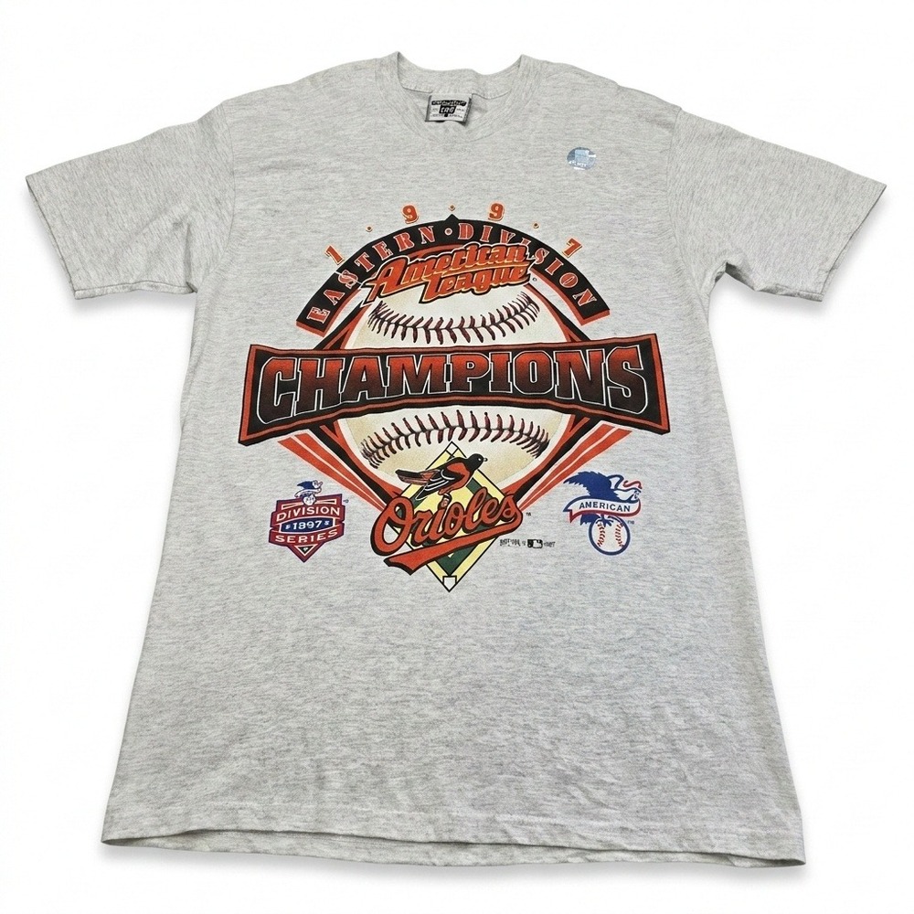 Vintage 1997 Baltimore Orioles‎ Lee Champions T-Shirt Mens Large Gray NWT USA
